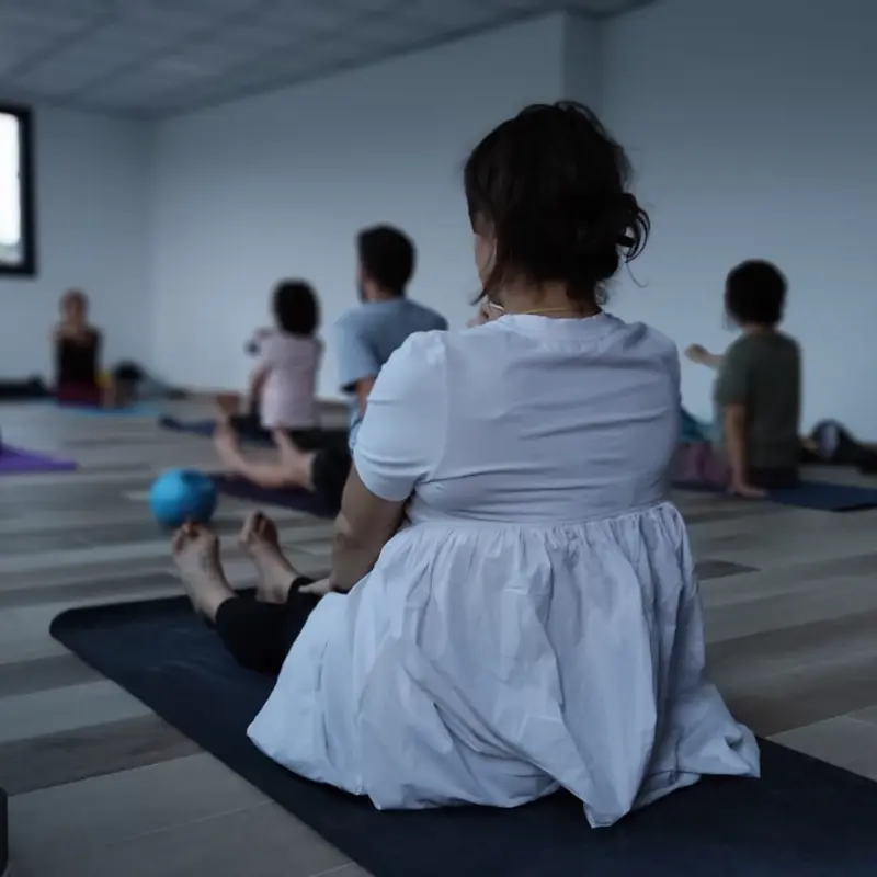 Foto en una de las clases de yoga